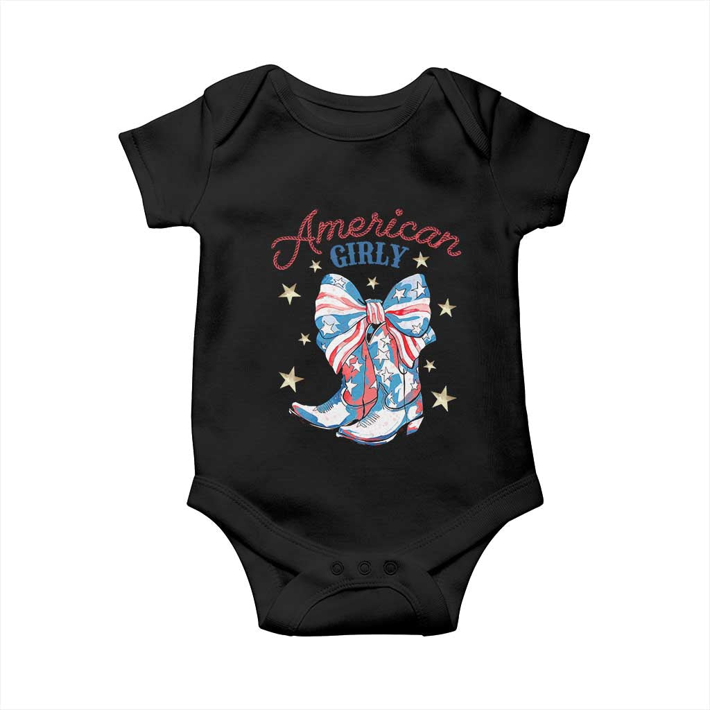 Funny 4th Of July Country Cowgirl Baby Onesie American Girly Western Cowboy Boots - Wonder Print Shop