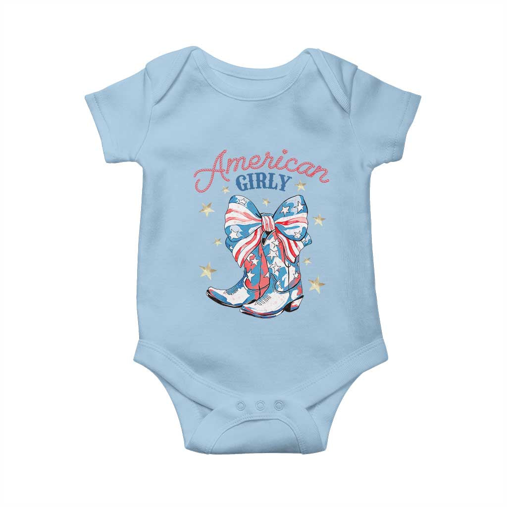 Funny 4th Of July Country Cowgirl Baby Onesie American Girly Western Cowboy Boots - Wonder Print Shop