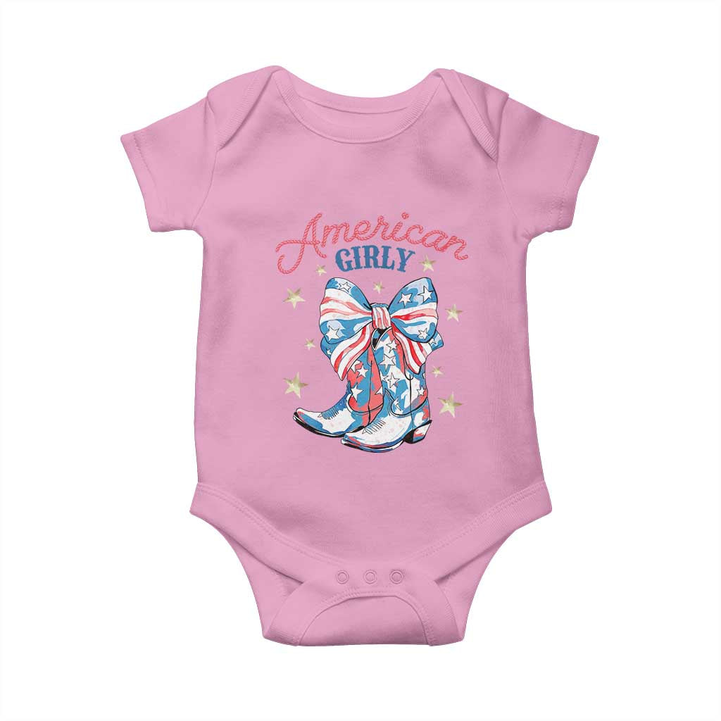 Funny 4th Of July Country Cowgirl Baby Onesie American Girly Western Cowboy Boots - Wonder Print Shop
