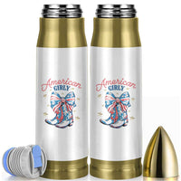 Funny 4th Of July Country Cowgirl Bullet Tumbler American Girly Western Cowboy Boots - Wonder Print Shop