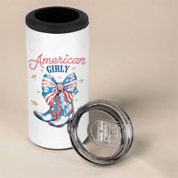 Funny 4th Of July Country Cowgirl 4 in 1 Can Cooler Tumbler American Girly Western Cowboy Boots - Wonder Print Shop