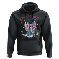 Funny 4th Of July Country Cowgirl Hoodie American Girly Western Cowboy Boots - Wonder Print Shop