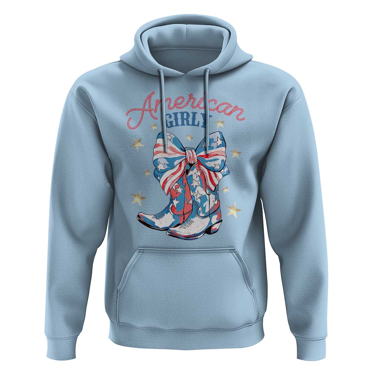 Funny 4th Of July Country Cowgirl Hoodie American Girly Western Cowboy Boots - Wonder Print Shop
