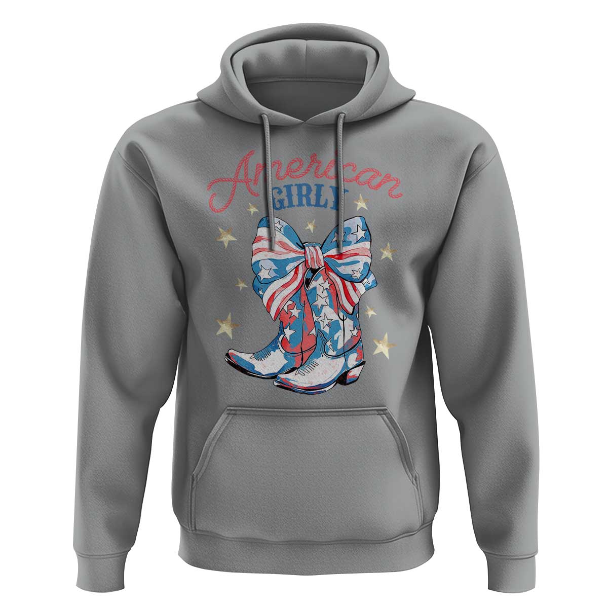 Funny 4th Of July Country Cowgirl Hoodie American Girly Western Cowboy Boots - Wonder Print Shop