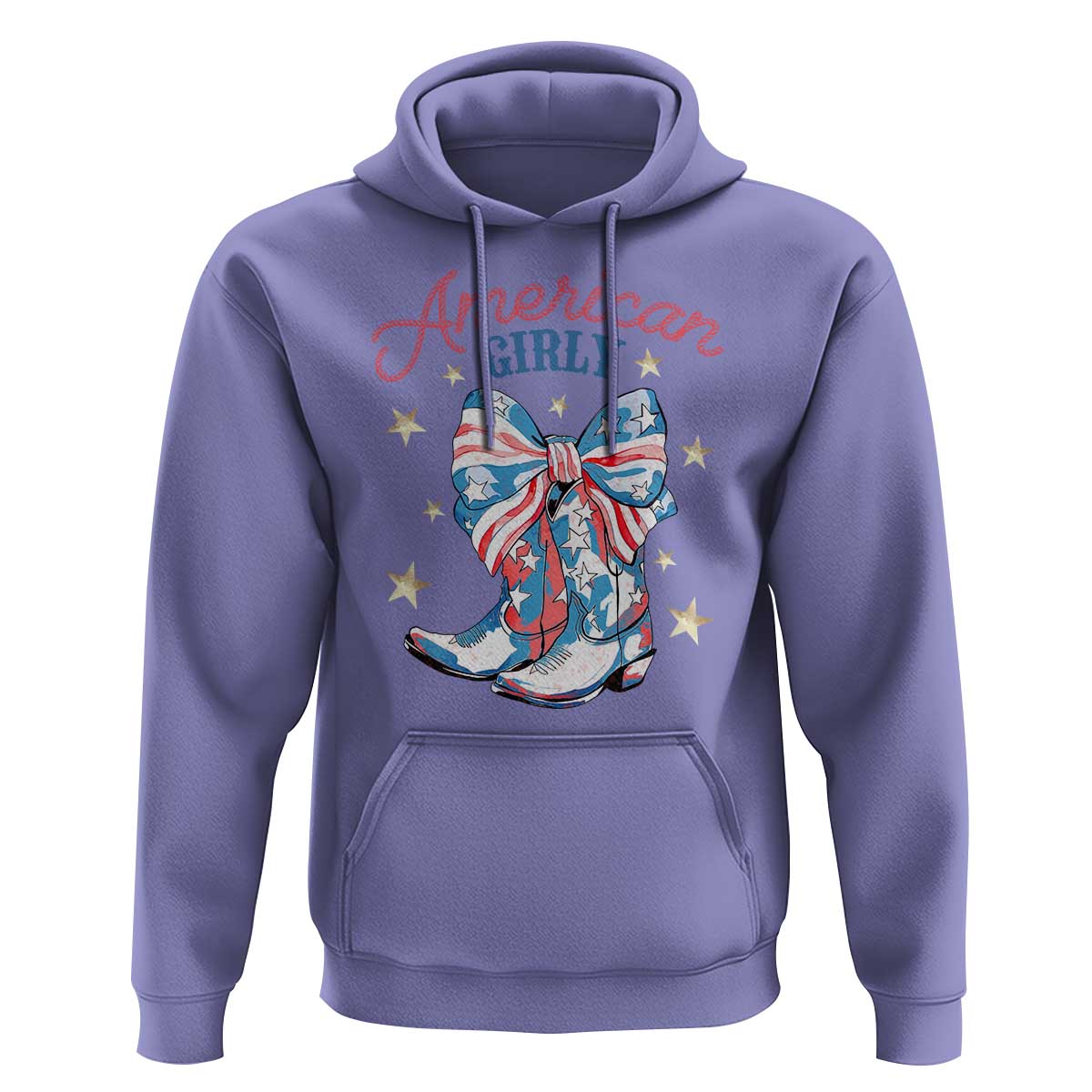 Funny 4th Of July Country Cowgirl Hoodie American Girly Western Cowboy Boots - Wonder Print Shop
