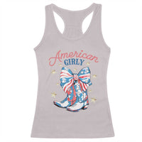 Funny 4th Of July Country Cowgirl Racerback Tank Top American Girly Western Cowboy Boots - Wonder Print Shop