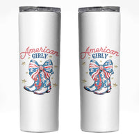 Funny 4th Of July Country Cowgirl Skinny Tumbler American Girly Western Cowboy Boots - Wonder Print Shop