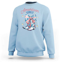 Funny 4th Of July Country Cowgirl Sweatshirt American Girly Western Cowboy Boots - Wonder Print Shop