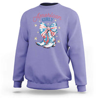 Funny 4th Of July Country Cowgirl Sweatshirt American Girly Western Cowboy Boots - Wonder Print Shop