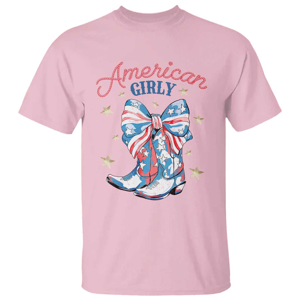 Funny 4th Of July Country Cowgirl T Shirt American Girly Western Cowboy Boots - Wonder Print Shop