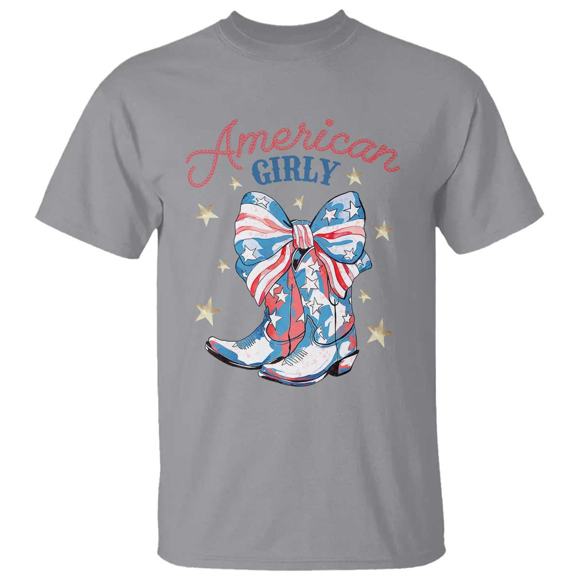 Funny 4th Of July Country Cowgirl T Shirt American Girly Western Cowboy Boots - Wonder Print Shop