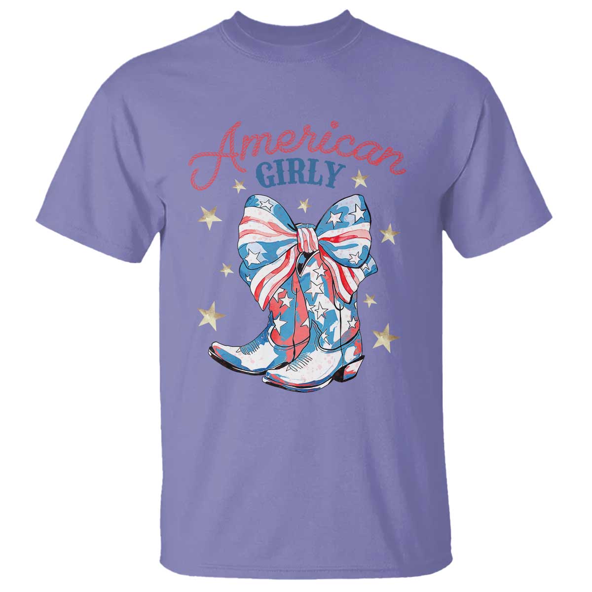 Funny 4th Of July Country Cowgirl T Shirt American Girly Western Cowboy Boots - Wonder Print Shop