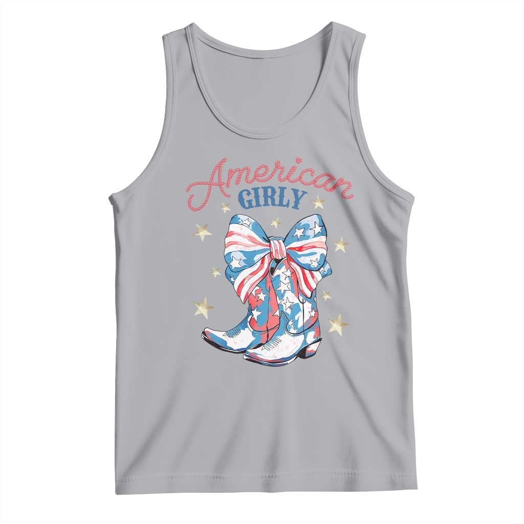 Funny 4th Of July Country Cowgirl Tank Top American Girly Western Cowboy Boots - Wonder Print Shop