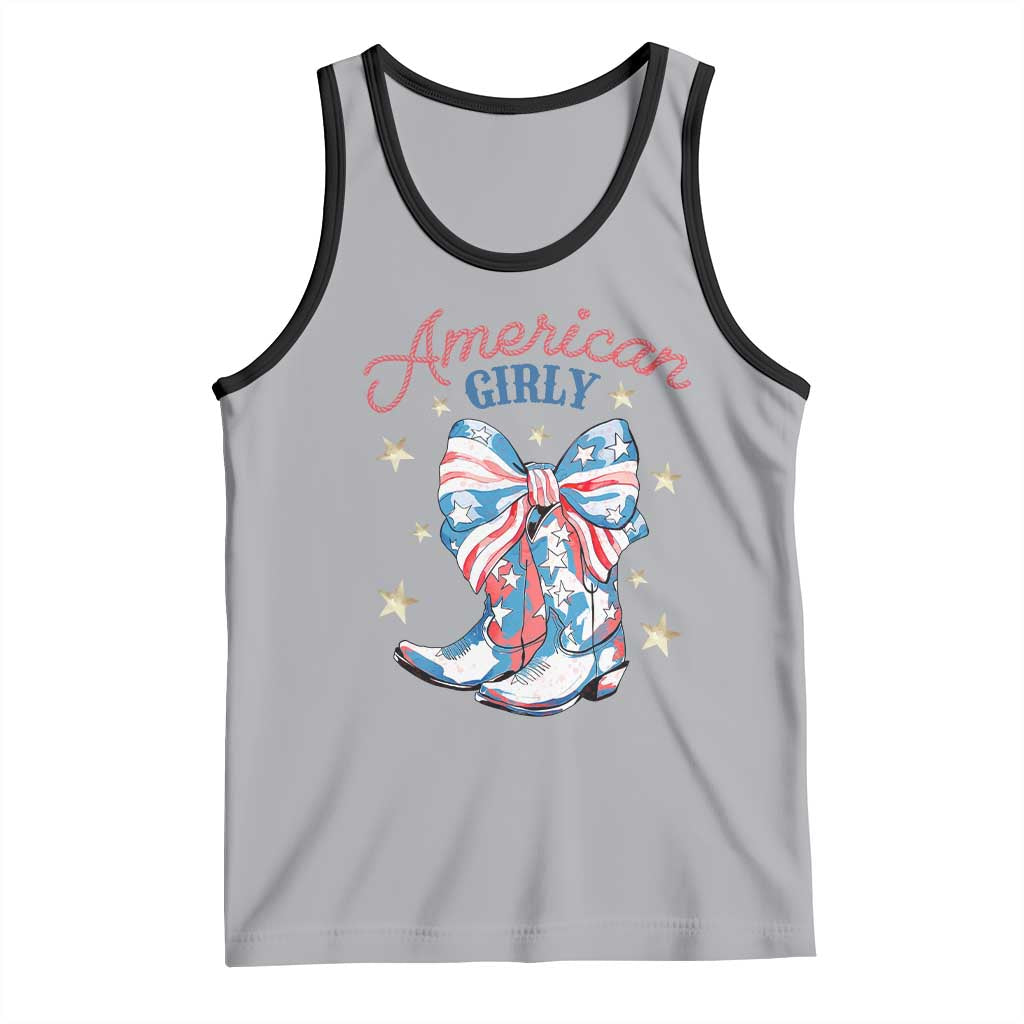 Funny 4th Of July Country Cowgirl Tank Top American Girly Western Cowboy Boots - Wonder Print Shop