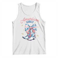 Funny 4th Of July Country Cowgirl Tank Top American Girly Western Cowboy Boots - Wonder Print Shop