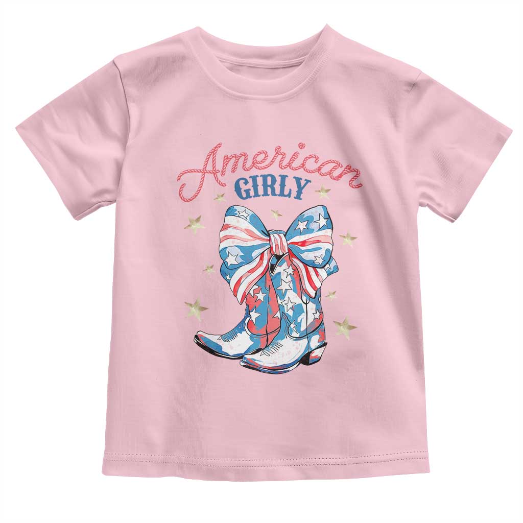 Funny 4th Of July Country Cowgirl Toddler T Shirt American Girly Western Cowboy Boots - Wonder Print Shop