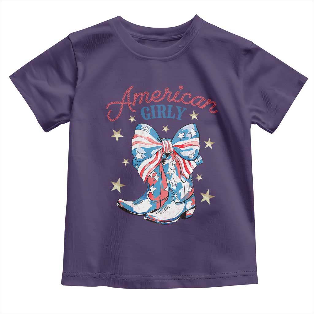 Funny 4th Of July Country Cowgirl Toddler T Shirt American Girly Western Cowboy Boots - Wonder Print Shop