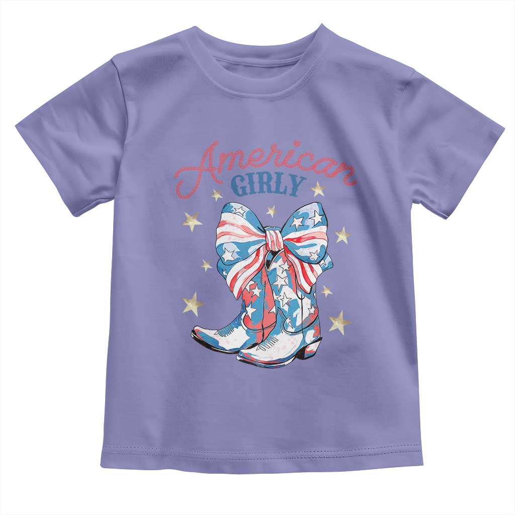 Funny 4th Of July Country Cowgirl Toddler T Shirt American Girly Western Cowboy Boots - Wonder Print Shop