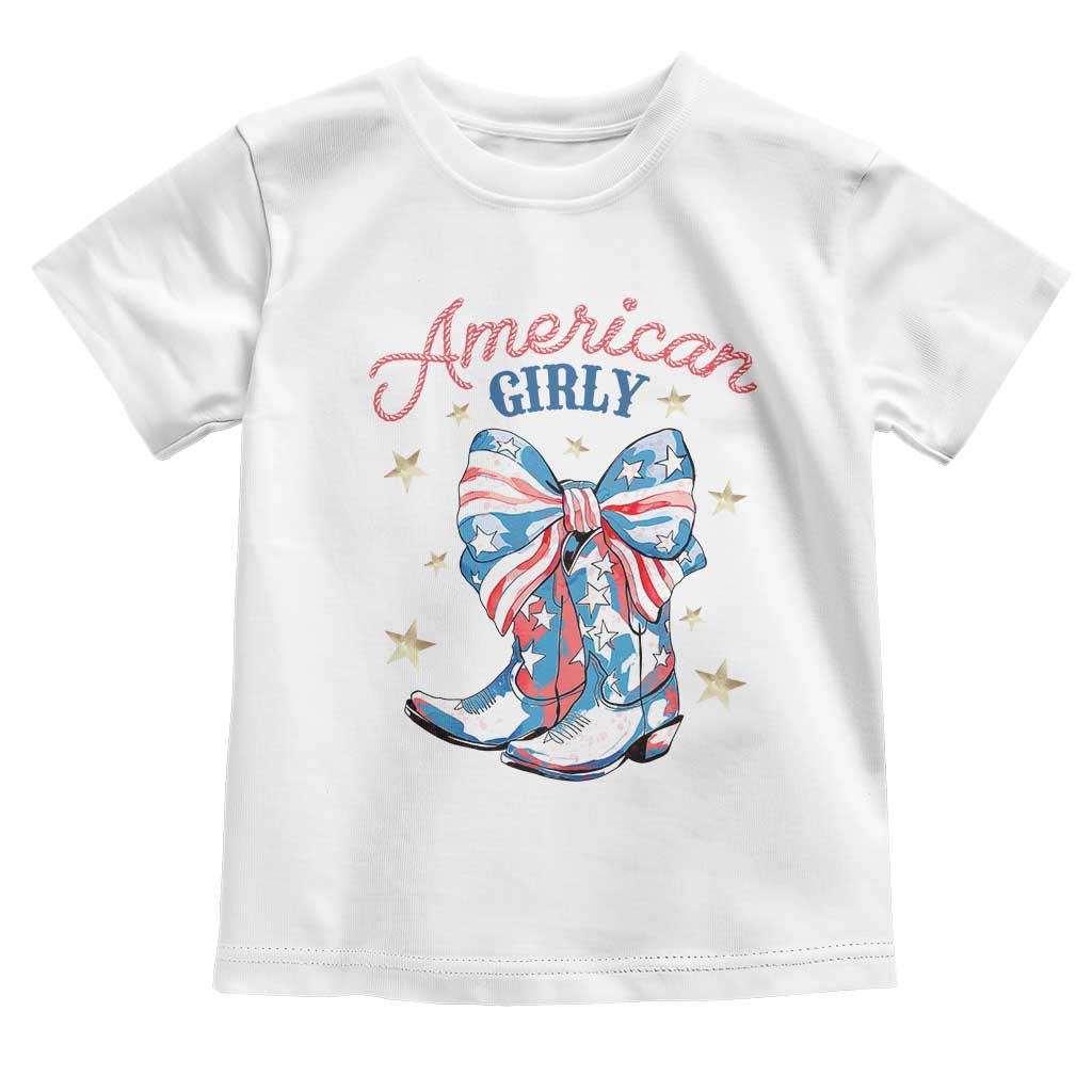 Funny 4th Of July Country Cowgirl Toddler T Shirt American Girly Western Cowboy Boots - Wonder Print Shop