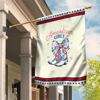 Funny 4th Of July Country Cowgirl Garden Flag American Girly Western Cowboy Boots