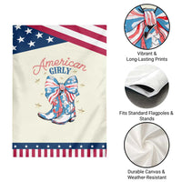 Funny 4th Of July Country Cowgirl Garden Flag American Girly Western Cowboy Boots