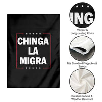 Funny Chinga La Migra Garden Flag Star Stripes - Wonder Print Shop