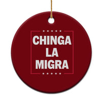 Funny Chinga La Migra Ceramic Ornament Star Stripes - Wonder Print Shop