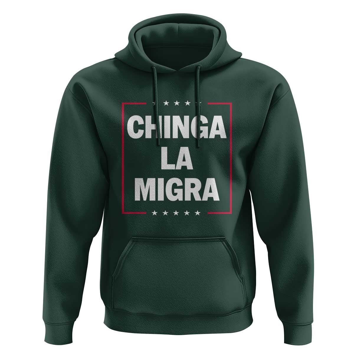 Funny Chinga La Migra Hoodie Star Stripes - Wonder Print Shop