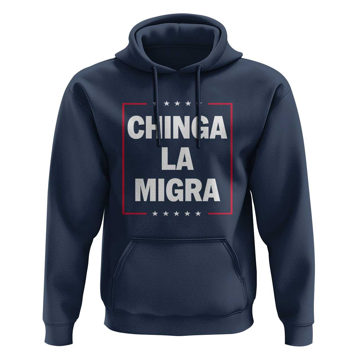 Funny Chinga La Migra Hoodie Star Stripes - Wonder Print Shop