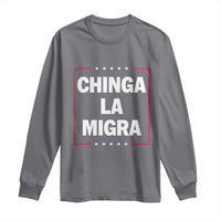 Funny Chinga La Migra Long Sleeve Shirt Star Stripes - Wonder Print Shop
