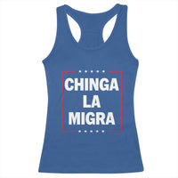 Funny Chinga La Migra Racerback Tank Top Star Stripes - Wonder Print Shop