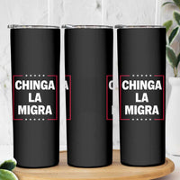 Funny Chinga La Migra Skinny Tumbler Star Stripes - Wonder Print Shop