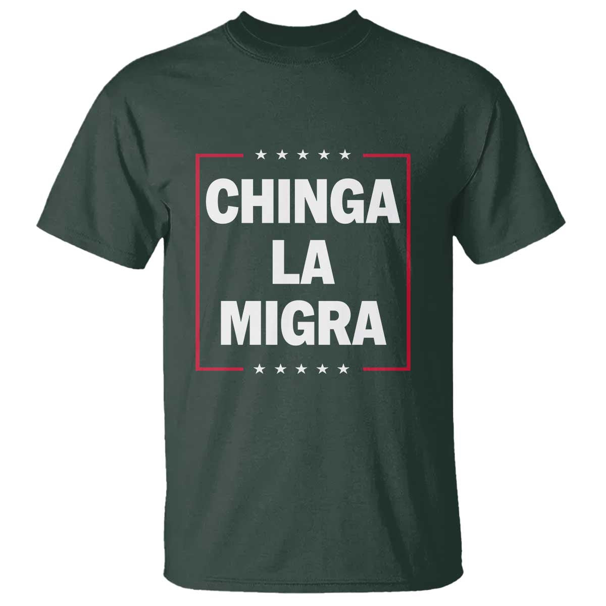 Funny Chinga La Migra T Shirt Star Stripes - Wonder Print Shop