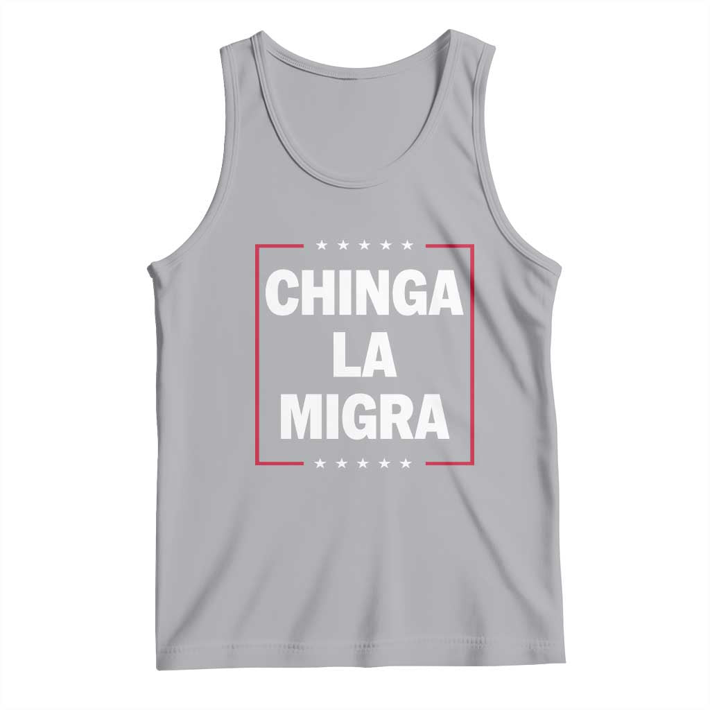 Funny Chinga La Migra Tank Top Star Stripes - Wonder Print Shop