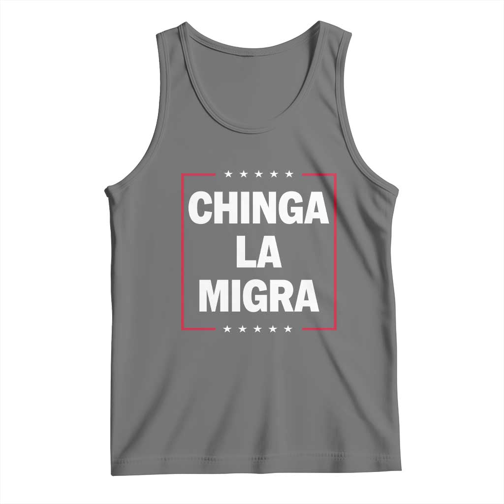 Funny Chinga La Migra Tank Top Star Stripes - Wonder Print Shop
