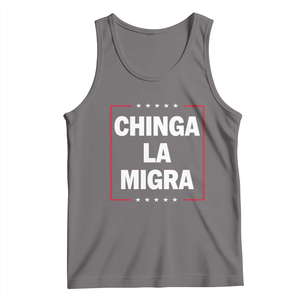 Funny Chinga La Migra Tank Top Star Stripes - Wonder Print Shop