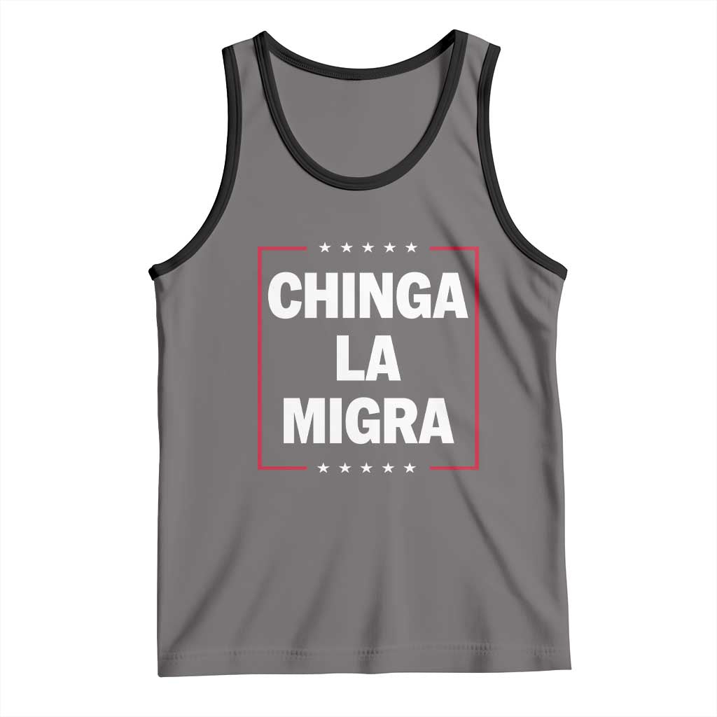 Funny Chinga La Migra Tank Top Star Stripes - Wonder Print Shop