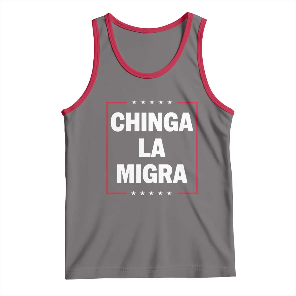 Funny Chinga La Migra Tank Top Star Stripes - Wonder Print Shop
