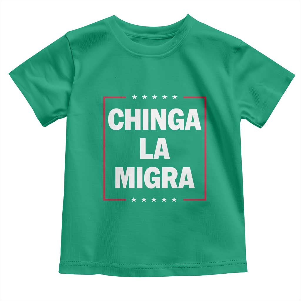 Funny Chinga La Migra Toddler T Shirt Star Stripes - Wonder Print Shop