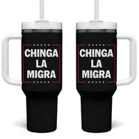 Funny Chinga La Migra Tumbler With Handle Star Stripes - Wonder Print Shop