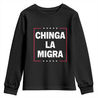 Funny Chinga La Migra Youth Sweatshirt Star Stripes - Wonder Print Shop