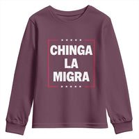 Funny Chinga La Migra Youth Sweatshirt Star Stripes - Wonder Print Shop