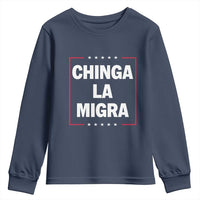 Funny Chinga La Migra Youth Sweatshirt Star Stripes - Wonder Print Shop