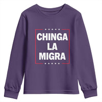 Funny Chinga La Migra Youth Sweatshirt Star Stripes - Wonder Print Shop