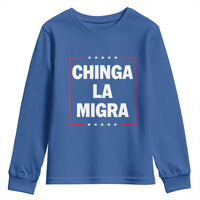 Funny Chinga La Migra Youth Sweatshirt Star Stripes - Wonder Print Shop