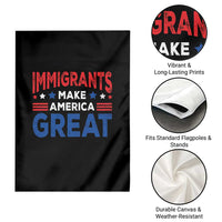 Funny Immigrants Make America Great Garden Flag Stars Stripes - Wonder Print Shop