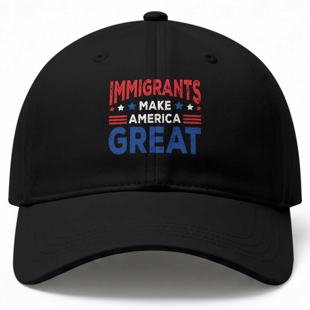 Funny Immigrants Make America Great Baseball Cap Stars Stripes