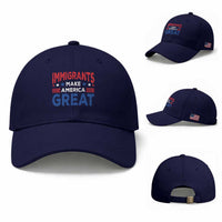 Funny Immigrants Make America Great Baseball Cap Stars Stripes