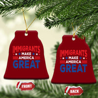 Funny Immigrants Make America Great Ceramic Ornament Stars Stripes - Wonder Print Shop