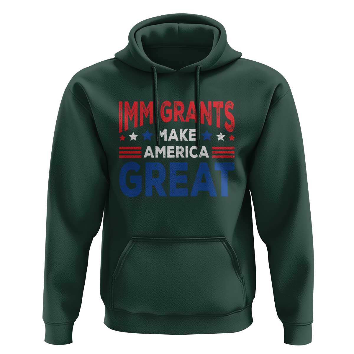 Funny Immigrants Make America Great Hoodie Stars Stripes - Wonder Print Shop